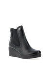 Pitillos Patent Wedge Heel Ankle Boots, Black