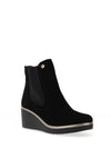 Pitillos Suede Wedge Heel Ankle Boots, Black