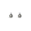 Absolute Grey Pearl Crystal Stud Earrings