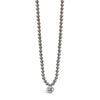 Absolute Pearl Square Crystal Necklace, Grey