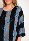 Pont Neuf Jea Stripe Print Top, Sapphire Blue