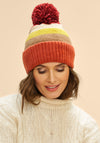 Powder Lilia Mixed Sunset Bobble Hat, Tangerine Multi