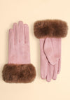 Powder Bettina Faux Fur Gloves, Pink