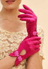 Powder Suki Embellished Gloves, Pink