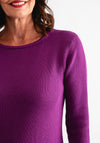 Pretty Vacant Colour Block Knit Jumper, Purple