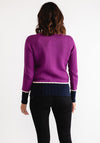 Pretty Vacant Colour Block Knit Jumper, Purple