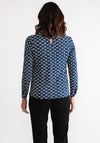 Pretty Vacant Edie Geometric Square Top, Navy