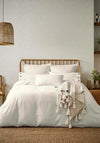 Morris & Co Linen Blend Plain Dye Duvet Cover, White