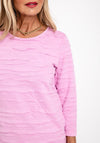 Rabe Textured Line Pattern Top, Pink