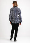 Rabe Abstract Print Shirt, Navy and White