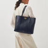 Radley Museum Street Leather Tote Bag, Navy