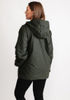 Rains Lohja Insulated Long Waterproof Jacket, Green