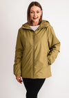 Rains Lohja Insulated Long Waterproof Jacket, Khaki