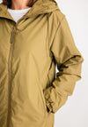 Rains Lohja Insulated Long Waterproof Jacket, Khaki