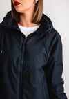 Rains Lohja Insulated Long Waterproof Jacket, Navy