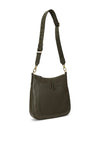 Ralph Lauren Cameryn Pebbled Leather Crossbody, Dark Olive