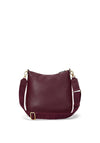 Ralph Lauren Cameryn Pebbled Leather Crossbody, Pinot Noir