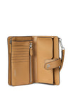 Ralph Lauren Crosshatch Leather Transition Wristlet, Camel