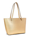 Ralph Lauren Karly Crosshatch Leather Tote, Gold