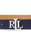 Ralph Lauren Logo Reversible Leather Belt, Refined Navy & Camel