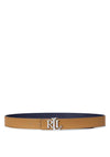 Ralph Lauren Logo Reversible Leather Belt, Refined Navy & Camel