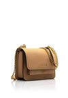 MICHAEL Michael Kors Claire Pebbled Leather Mini Crossbody Bag, Camel