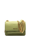 MICHAEL Michael Kors Claire Pebbled Leather Mini Crossbody Bag, Light Sage