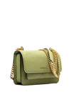 MICHAEL Michael Kors Claire Pebbled Leather Mini Crossbody Bag, Light Sage