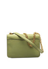 MICHAEL Michael Kors Claire Pebbled Leather Mini Crossbody Bag, Light Sage