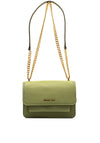 MICHAEL Michael Kors Claire Pebbled Leather Mini Crossbody Bag, Light Sage