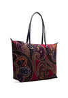 Ralph Lauren Keaton Nylon Paisley Medium Tote Bag, Refined Navy