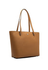 Ralph Lauren Karly Crosshatch Leather Tote, Camel