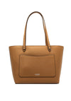 Ralph Lauren Karly Crosshatch Leather Tote, Camel