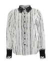 Rant and Rave Jill Monochrome Blouse, White and Black