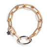 Rebecca Diva Narrow Mesh Chain Link Bracelet, Gold