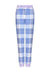 Rebelle Check Cuffed Pyjama Bottom, Light Blue