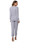 Rebelle Dot and Stripe Pyjama Set, Light Grey