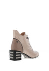 REDZ Decorative Heel Lace Up Ankle Boots, Taupe