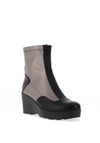 Redz Metallic Wedge Ankle Boots, Grey and Black