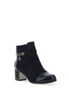 REDZ Embellished Charm Detail Heeled Ankle Boots, Navy