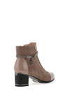 REDZ Embellished Charm Detail Heeled Ankle Boots, Taupe