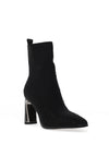 Redz Modern Block Embellished Heeled Ankle Boots, Black