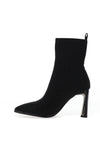 Redz Modern Block Embellished Heeled Ankle Boots, Black