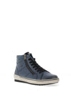 Remonte Lace Up High Top Trainers, Blue