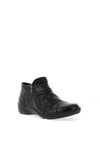 Remonte Embossed Fleece Lined Shoe, Black