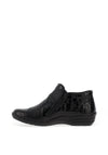 Remonte Embossed Fleece Lined Shoe, Black