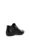 Remonte Embossed Fleece Lined Shoe, Black