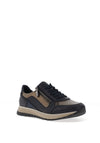 Rieker Zip Detail Trainers, Navy