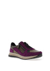 Rieker Zip Detail Metallic Trainers, Purple