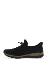 Rieker Zip Detail Slip On Trainers, Black